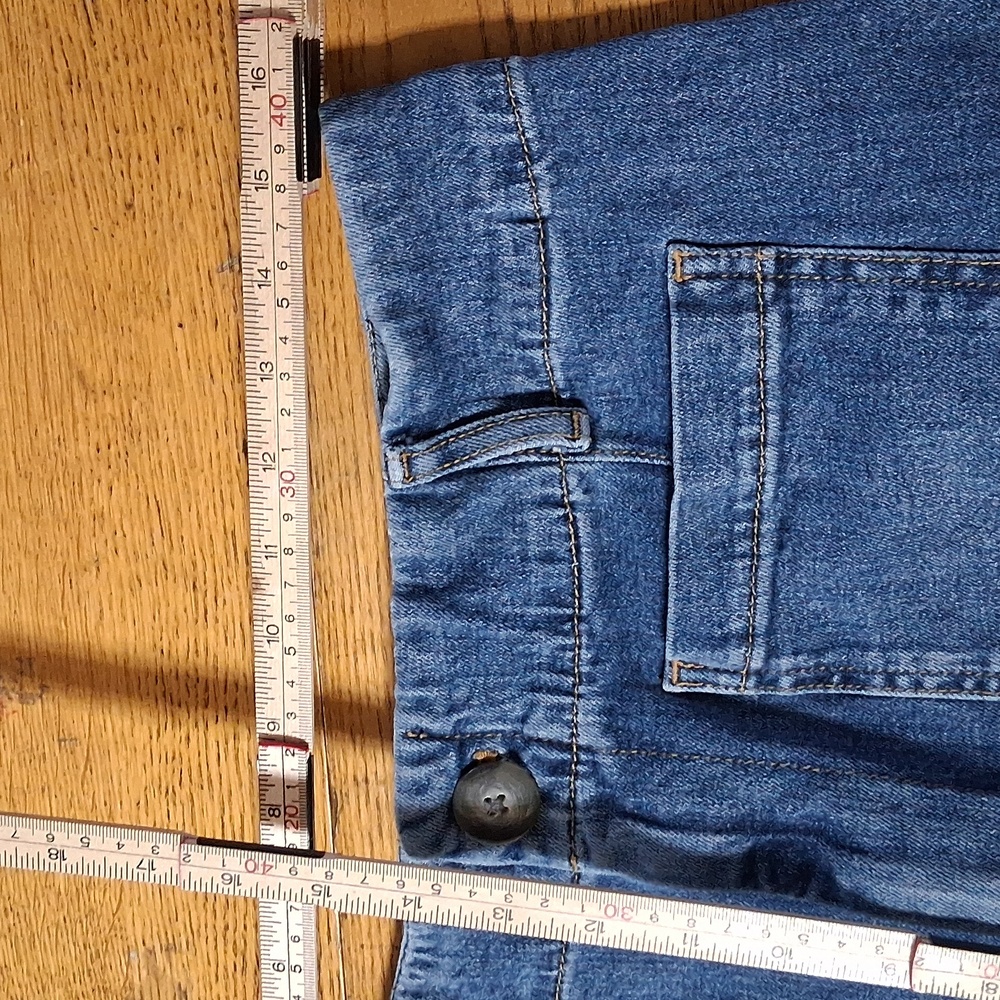 PILCRO And The Letterpress Jeans Womens 32T BLUE WIDE LEGS ?Preowned Denim Pants - Picture 4 of 7